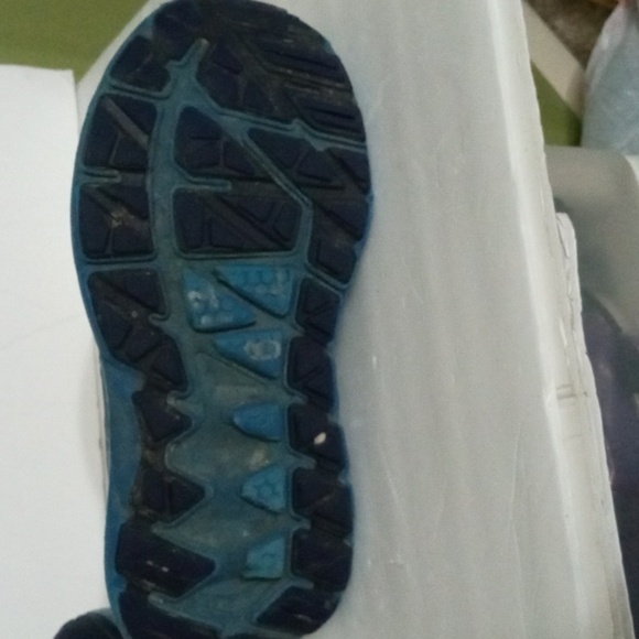 Hoka Stinson One One ATR 5 Running Shoes size 8.5 Navy Turquoise Aqua Preowned - Picture 7 of 16